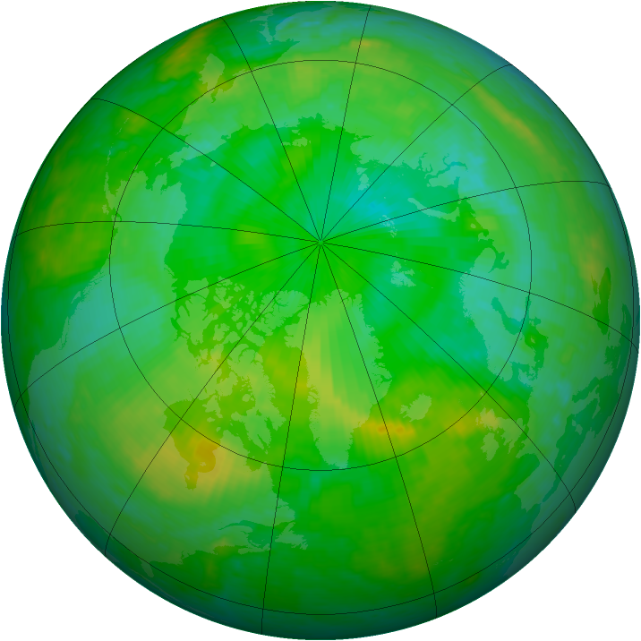 Arctic ozone map for 23 July 2004